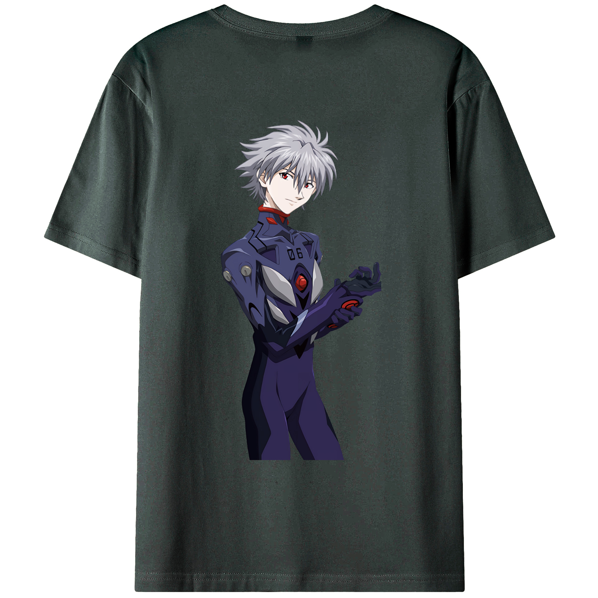 （画像用） EVA 新世紀エヴァンゲリオン 綿100％ メンズ半袖Tシャツ（バックプリント） 通気性
